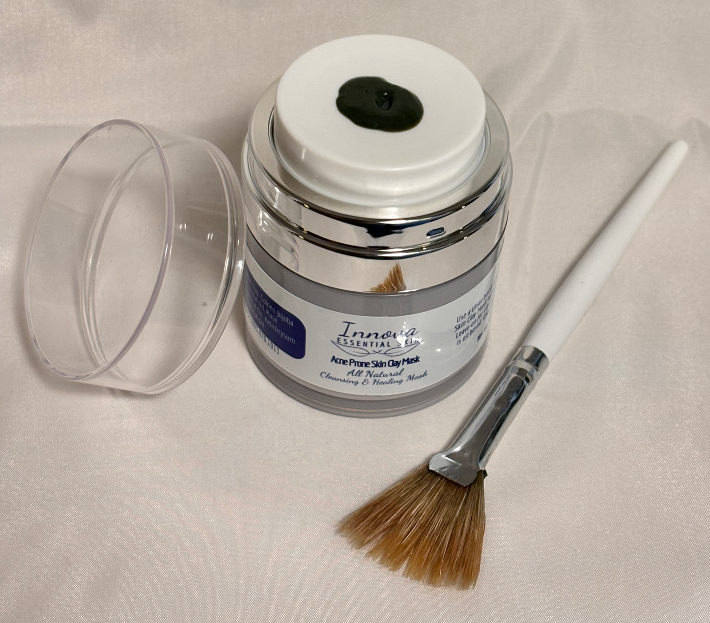 Innova Essential Skin Acne Prone Skin Clay Mask 45ml - Boar Hair Brush Sold Separately