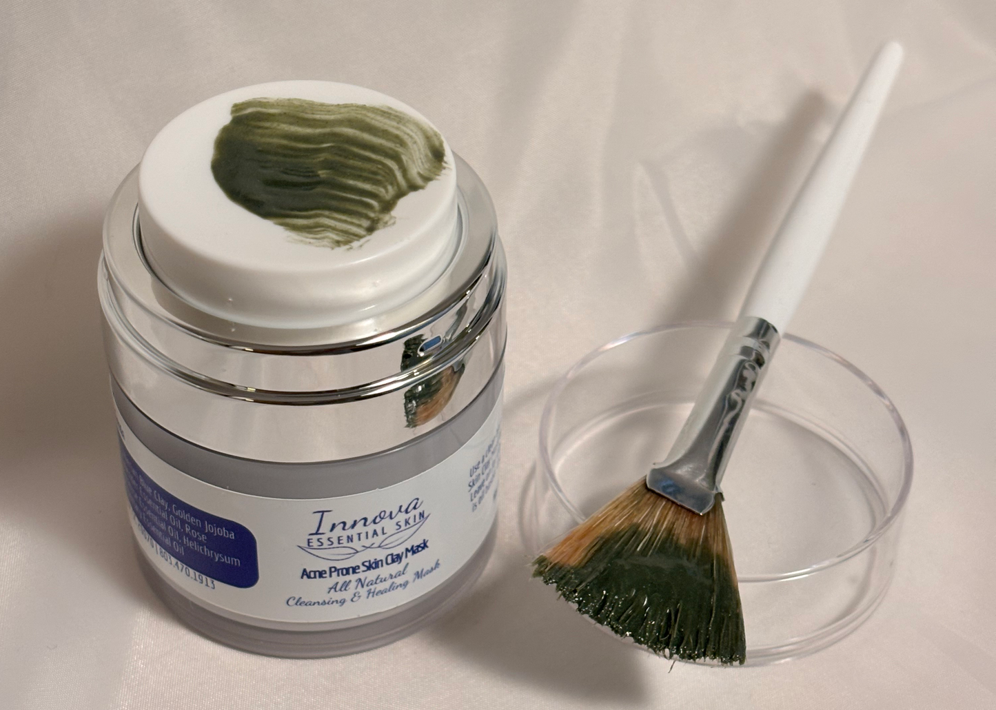 Innova Essential Skin Acne Prone Skin Clay Mask 45ml - Boar Hair Brush Sold Separately