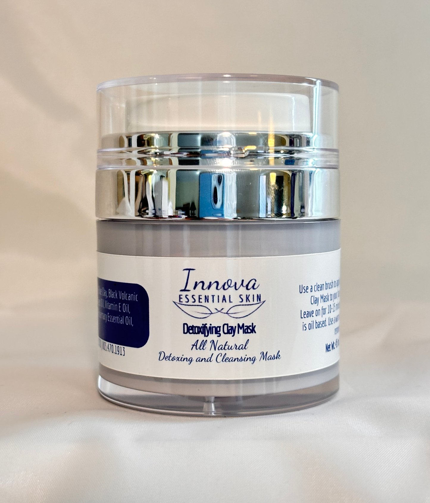 Innova Essential Skin Detoxifying Clay Mask 45ml - Boar Hair Brush Sold Separately