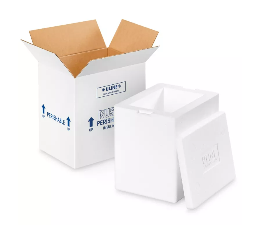 Insulated Foam Shipping Box - 8 x 6 x 9