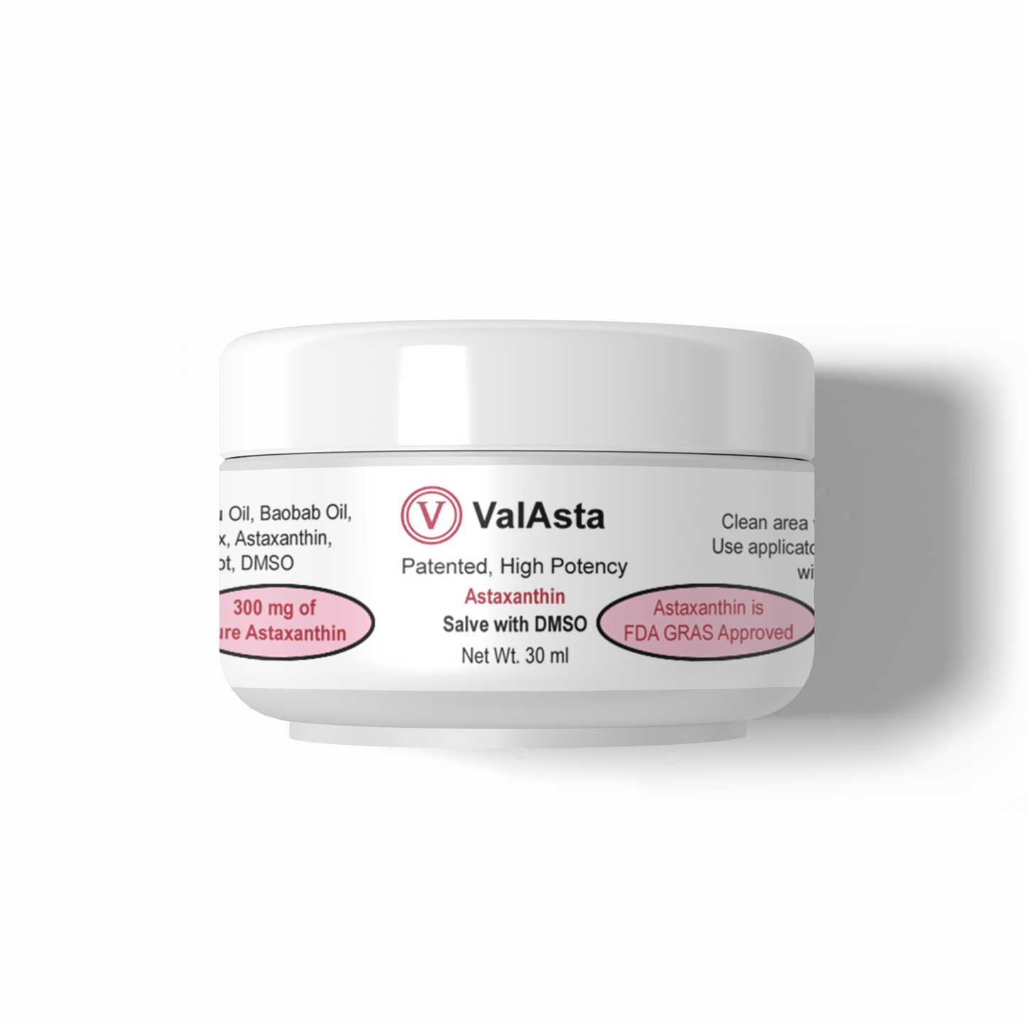 ValAsta Astaxanthin Salve with DMSO 30ml