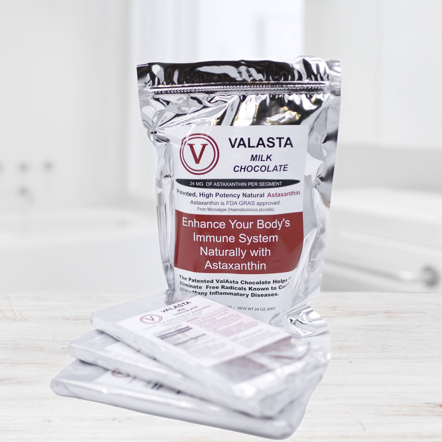 ValAsta Astaxanthin 3 Bars of MILK CHOCOLATE