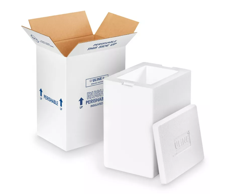 Insulated Foam Shipping Box - 8 x 6 x 12